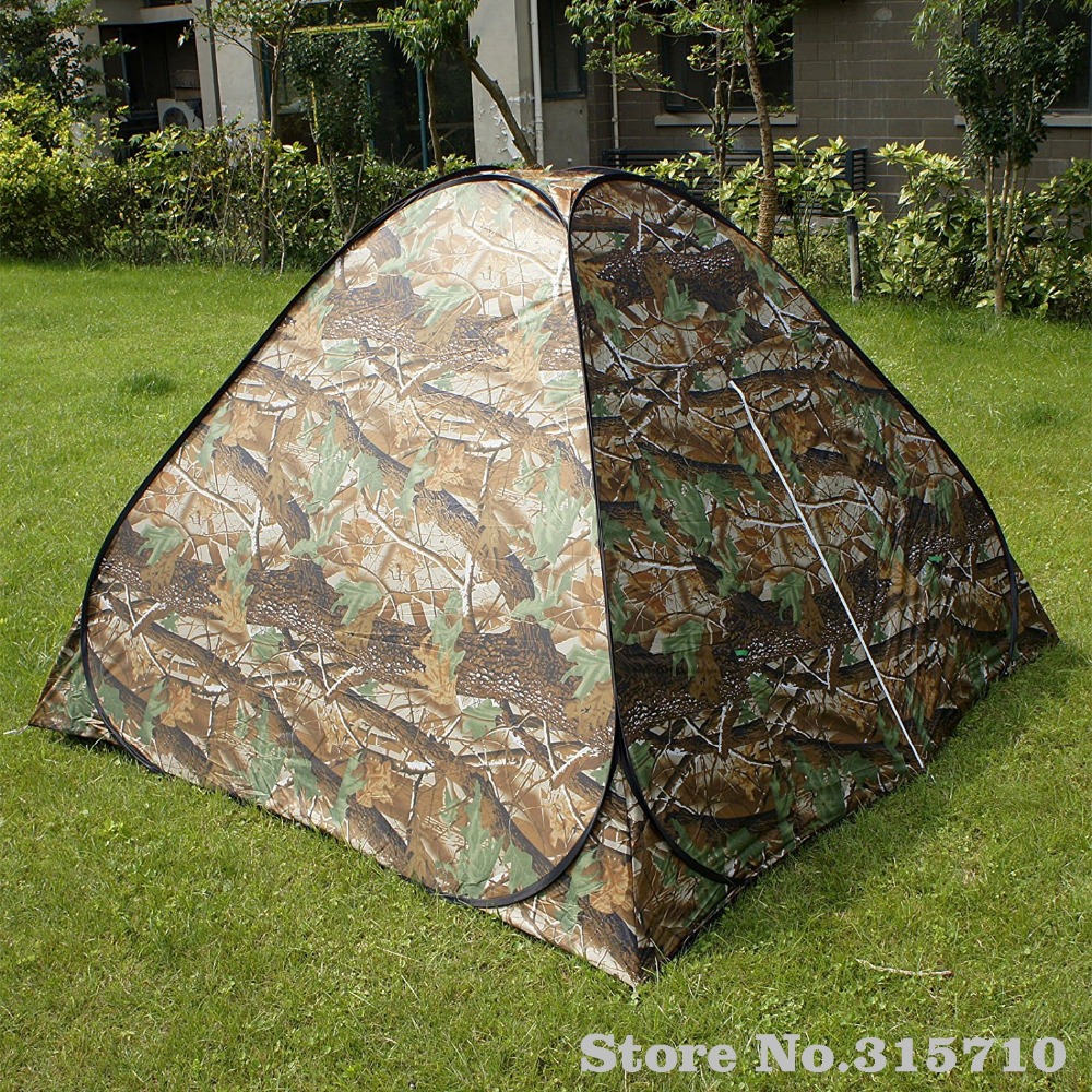 Cheap Goat Tents Camouflage Camping Hiking Easy Setup Instant Pop up Tent Portable carry silver coated anti UV outdoor travel family tent Tents 